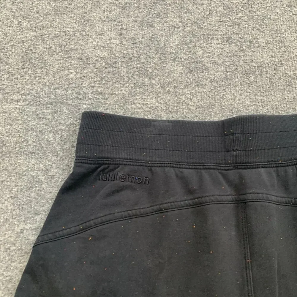 Lululemon Shorts Womens 8 Black Softstreme High Rise Multi Dotted Elastic Waist